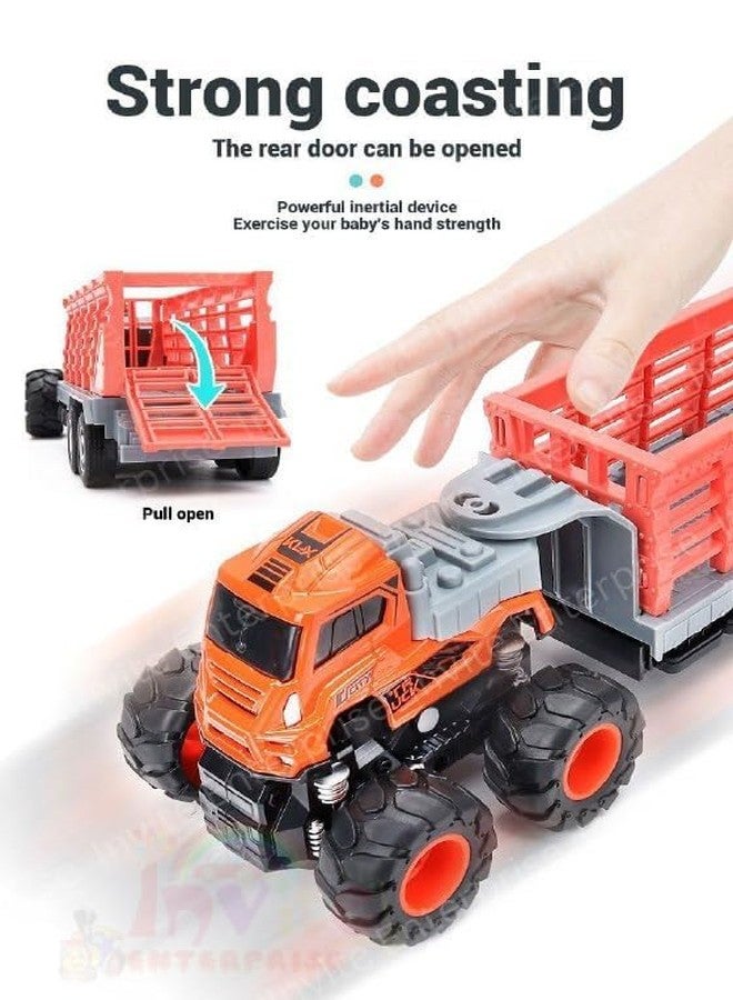 Funspark 1:43 4 WD Diecast Alloy Animal Transportation Truck Toys with Friction Powered Miniature Car Vehicle Toy for Kids, Boys and Girls Best Gift Truck - Image 3