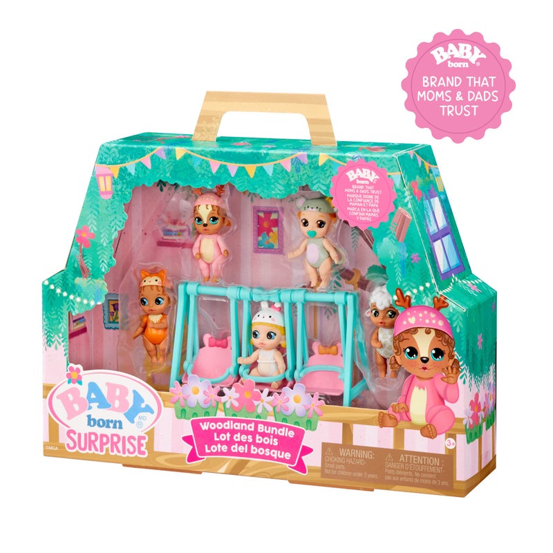 Baby Born Surprise Mini Babies Woodland-Themed Bundle - Value Playset with 5 Collectible Mini Baby Dolls, for Kids Ages 3 and Up - Image 5