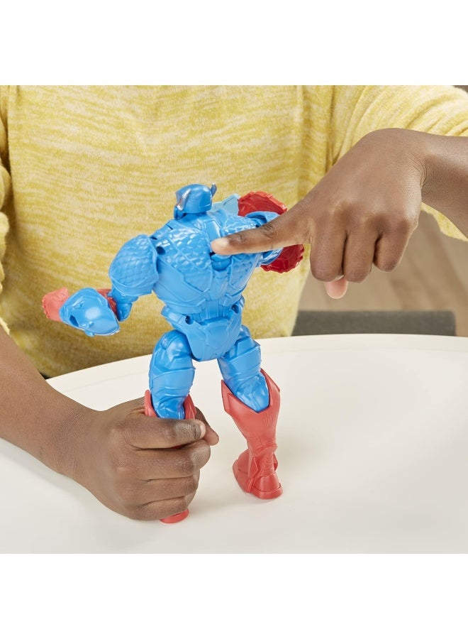 Marvel Avengers Mech Strike Monster Hunters Hunter Suit Captain America Toy, 8-Inch-Scale Deluxe Action Figure, Toys for Kids Ages 4 and Up - Image 5