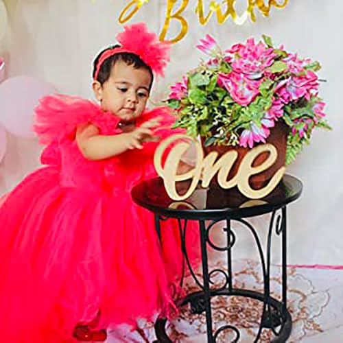 Cliths One Wooden Sign One Cutout Letter for 1st Birthday Party, 14 Inch One Sign One Banner Photo Prop for Baby Shower Party Decorations (9x14IN) - Image 5