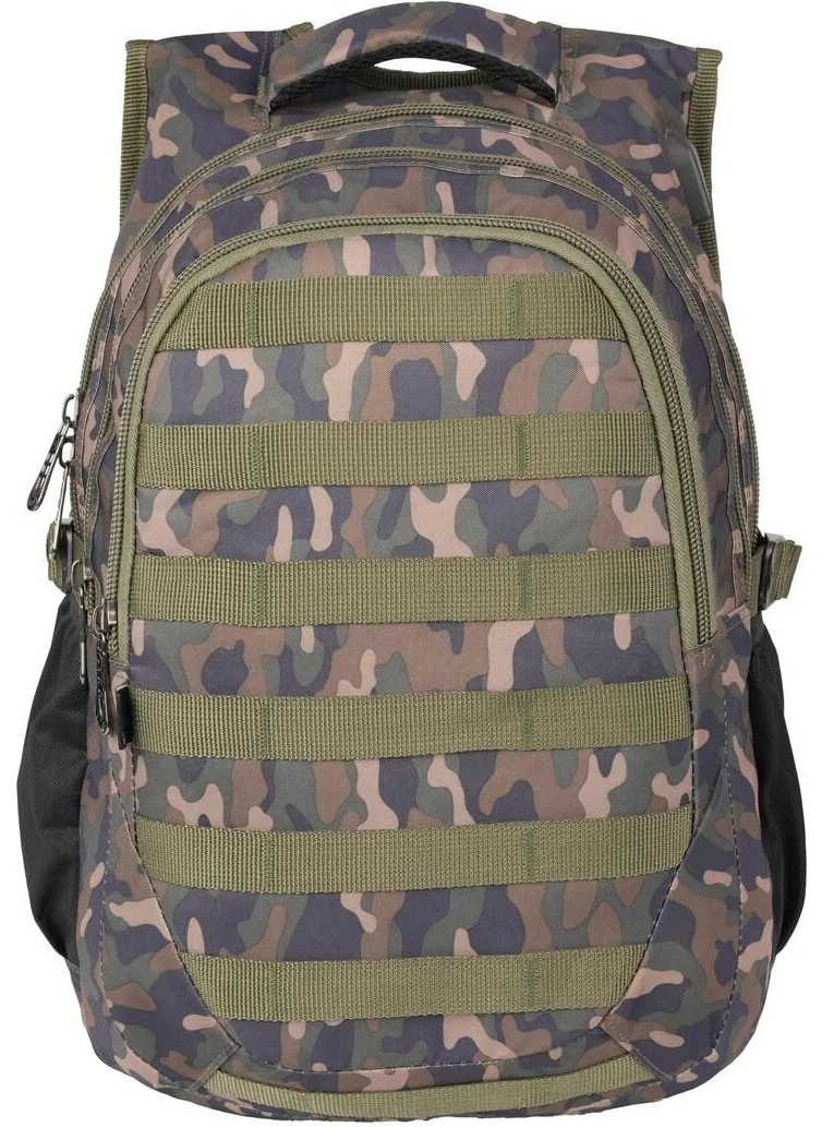 SYG 3 Compartment Water Repellent Fabric USB Input Device School Backpack 2228-CAMOUFLAGE