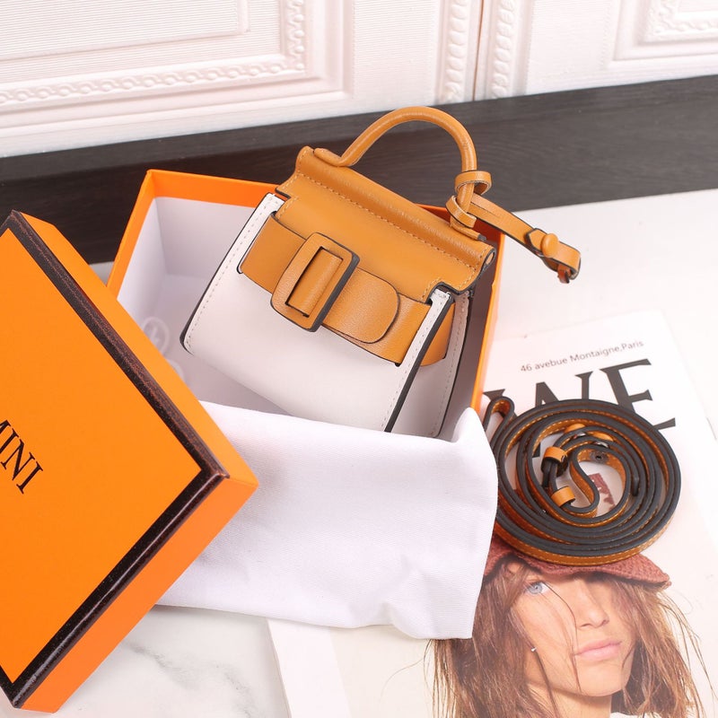 Style Color-Matching Leather Women'S Shoulder Bag Cowhide Crossbody Bag Fashion Kelly Handbag - Image 3
