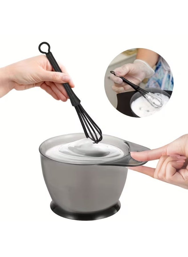 Goolsky 5-Piece Hair Dye Tools Set with Bowl, Comb, Earmuffs, Palette Brush, and Mixing Rods for Normal Hair - Durable Accessories for Easy Application - Image 4