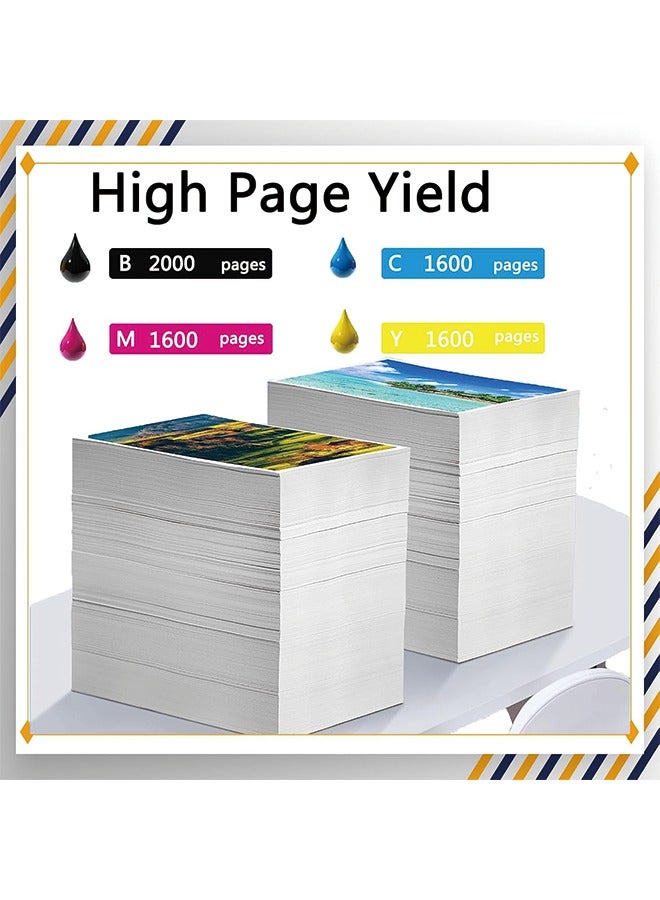 High Yield Compatible 953XL Ink Cartridges for HP OfficeJet Pro 7720 7730 7740 8210 8218 8710 8715 8718 8720 Printers, 4 Color Pack - Image 3