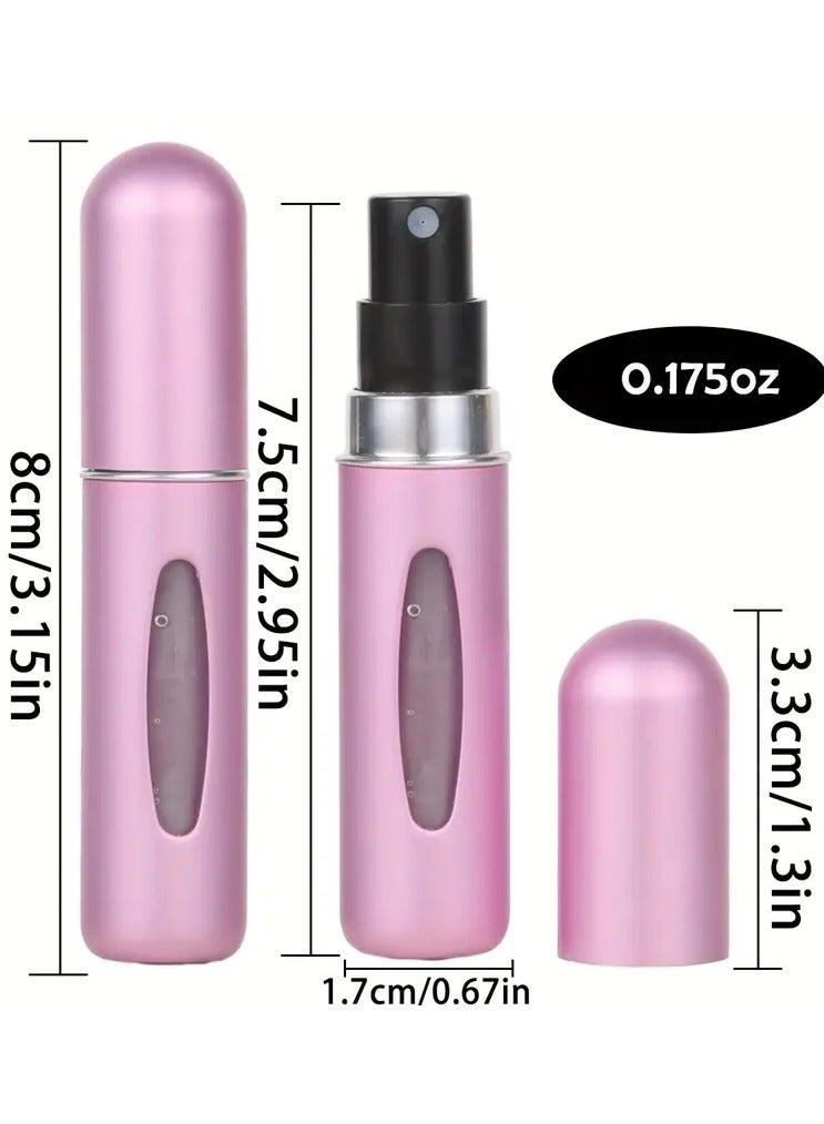 أوريتي زجاجة رذاذ صغيرة قابلة لإعادة التعبئة - 5 مل، زجاجة نقل فرعية للكولونيا والعطور، حجم صغير وقابل للحمل للسفر أو التخزين المريح، إكسسوارات التجميل - Image 3