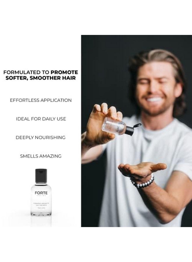 Alex Costa Hydrating Argan Oil Daily Hair Serum By Forte Series Sulfate Free Argan Hair Oil For Men Hair Serum For Dry Damaged Hair, For Styling Hair (75 Ml / 2.5 Oz) - Image 3