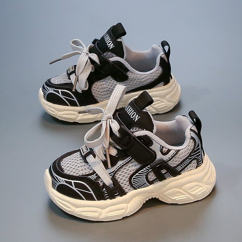 2025 Spring Fashion Lightweight Thick-Soled Girls' Torre Shoes E-Mesh Breathable Boys' Sneaker Anti-Children Running Shoes - Image 5