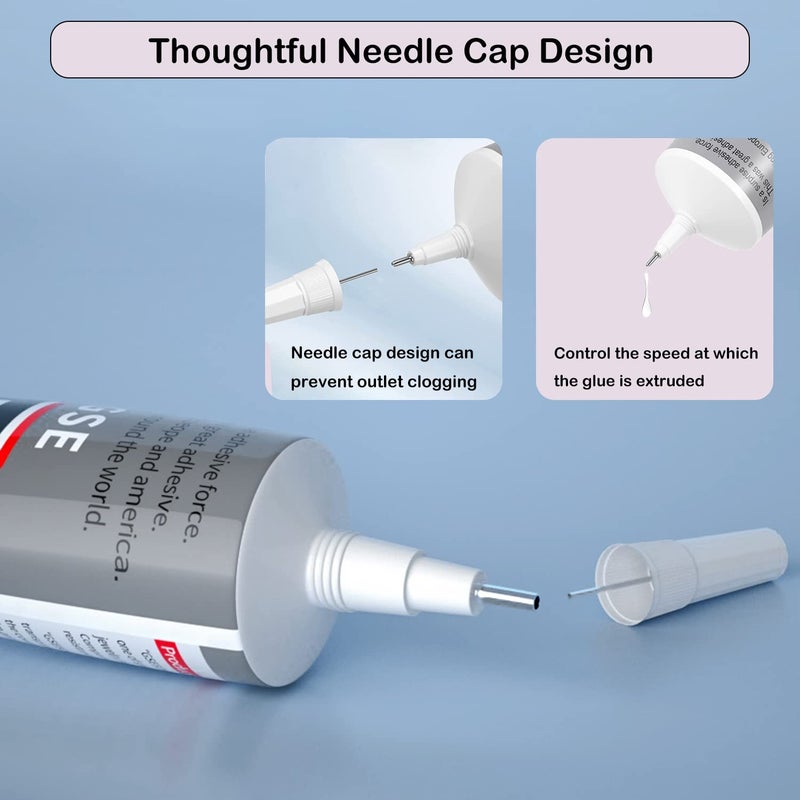 FITTDYHE B7000 Jewelry Glue for Jewelry Making, FITTDYHE 3Pcs 50ML/19oz Transparent Glue Rhinestone Transparent Glue Fabric Glue, Multi-Purpose Super Adhesive B-7000 Glue Nail Art for Phone Repair - Image 2