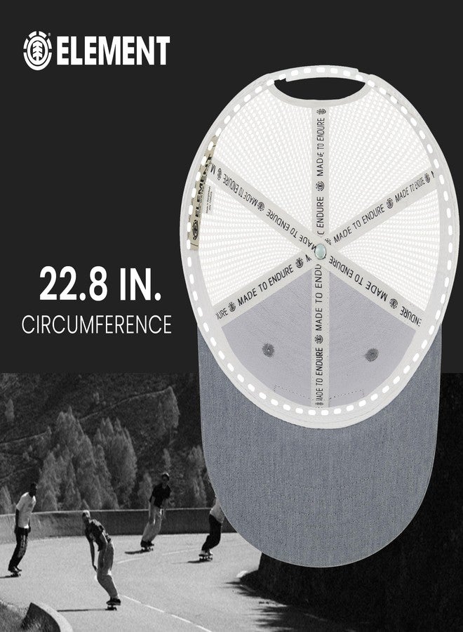 إيليمنت قبعة سائق الشاحنة من إيليمنت، قبعة بيسبول للبالغين بستة أجزاء وحافة مسطحة، لون رمادي فاتح، مقاس واحد - Image 5