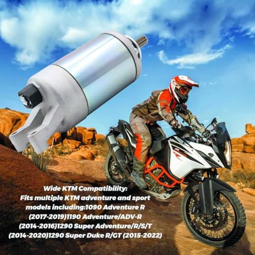 MOTOBULL Starter Motor Compatible with KTM 1090 1190 1290 Adventure Super Duke 61340001000 60440001000 2017-2019 Models - Image 2