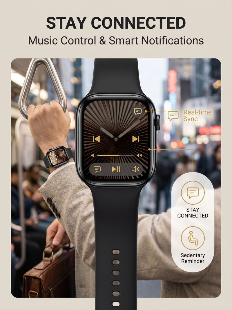 ريماكس ساعة REMAX WATCH28 الذكية تتميز بـ NFC، ومكالمات Bluetooth دون الحاجة إلى الوصول إلى هاتفك، وتتبع النوم، ومراقبة الصحة، مثالية للتنقل والعمل في المكتب - Image 5