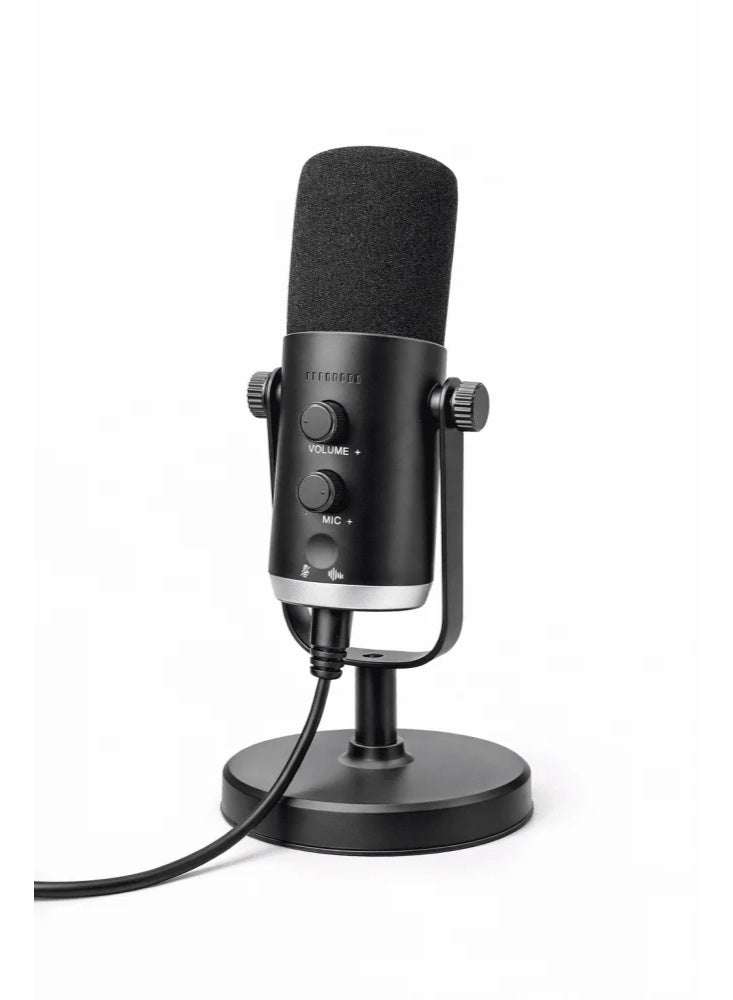 RGB Gaming Microphone USB/XLR Dynamic with Noise Reduction, Mute, Headphone Jack - Black - Image 1
