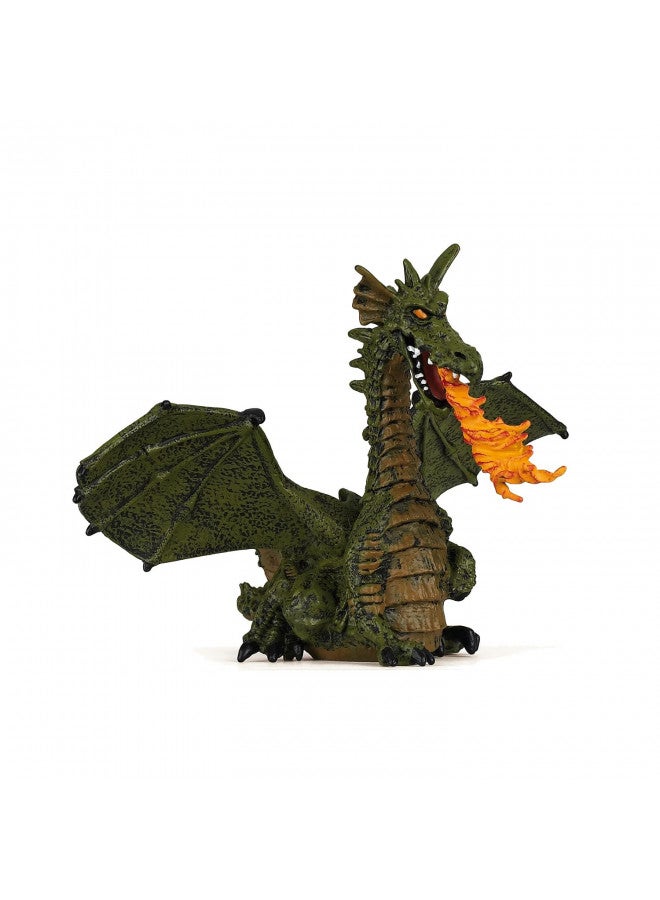 Papo Winged Dragon with Fire (Winged Blue or Green Dragon; Colors may vary) - Image 1