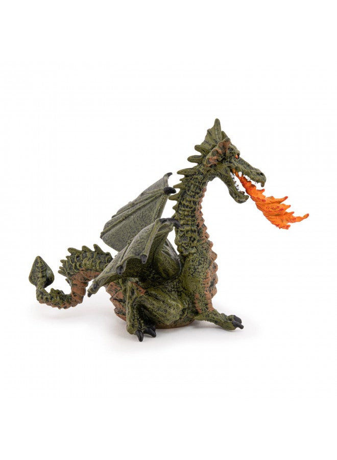 Papo Winged Dragon with Fire (Winged Blue or Green Dragon; Colors may vary) - Image 4