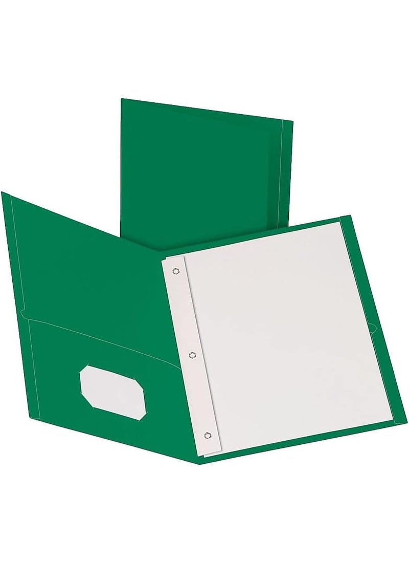 Oxford Oxford Twin Pocket Folders with Fasteners, Letter Size, Hunter Green, 25 per Box (57756)  - Image 3