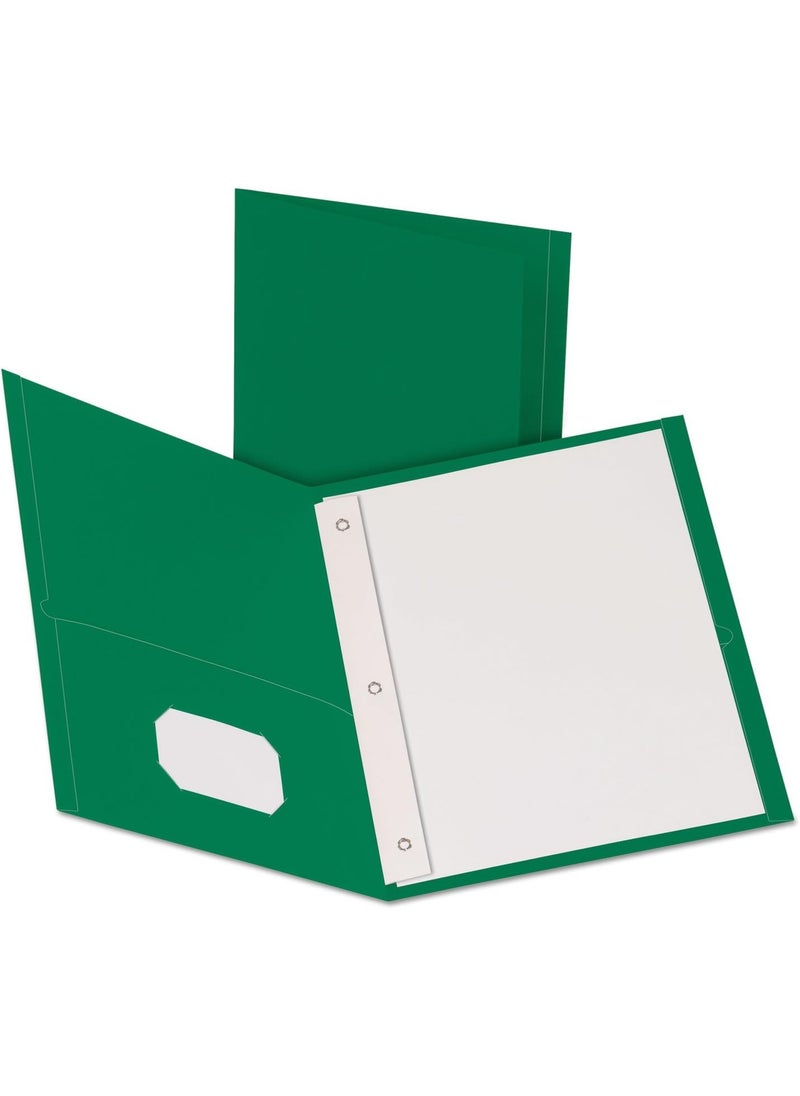 Oxford Oxford Twin Pocket Folders with Fasteners, Letter Size, Hunter Green, 25 per Box (57756)  - Image 2