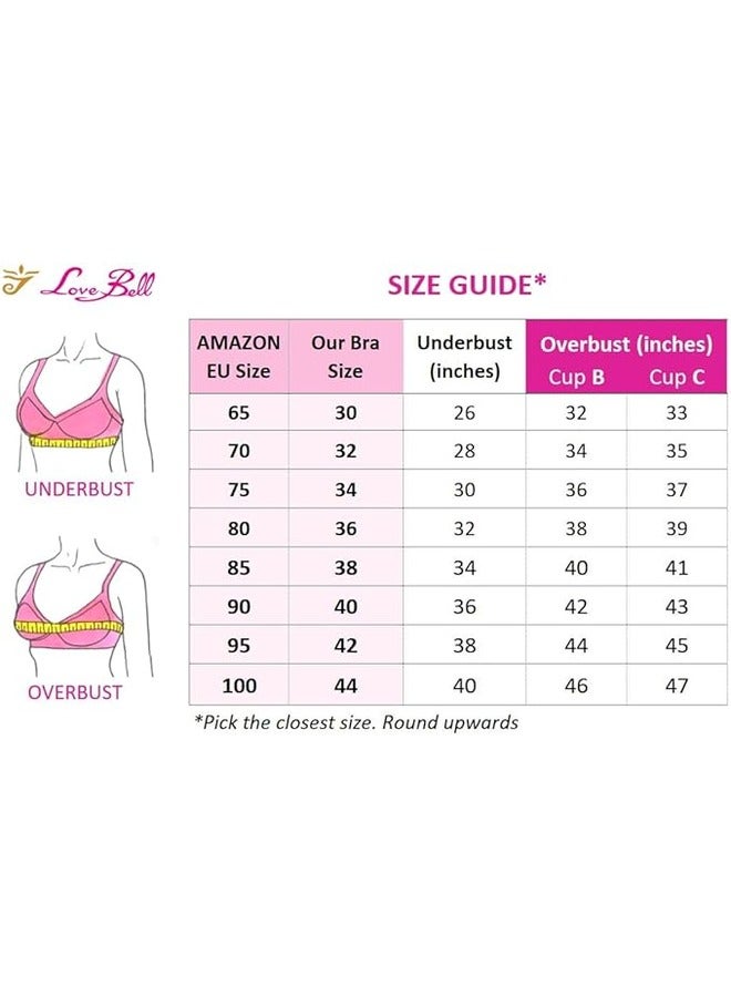 لوف بيل حمالة صدر نسائية للاستخدام اليومي من Love Bell - طبقة مزدوجة، تغطية عالية، حمالة صدر مريحة طوال اليوم - Image 4