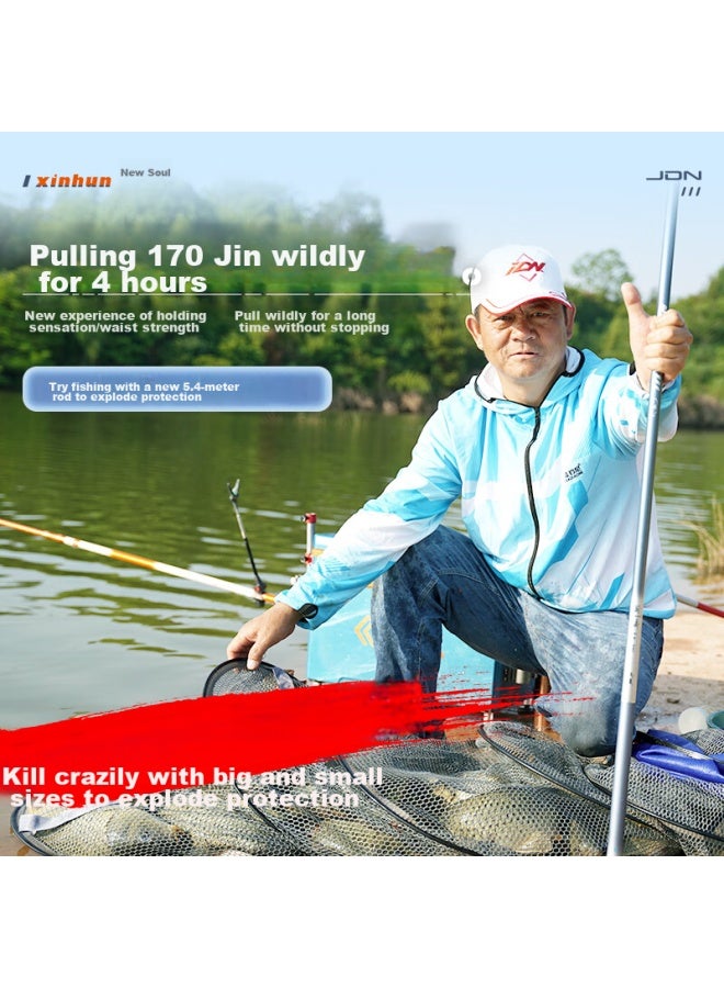 Jiadiaoni New Soul Fishing Rod, Ultra-light And Ultra-hard Hand Rod, Fishing Pole For Wild Fishing, Black Pit, Carp And Crucian Carp, Platform Fishing Rod, 3.6m - Image 1