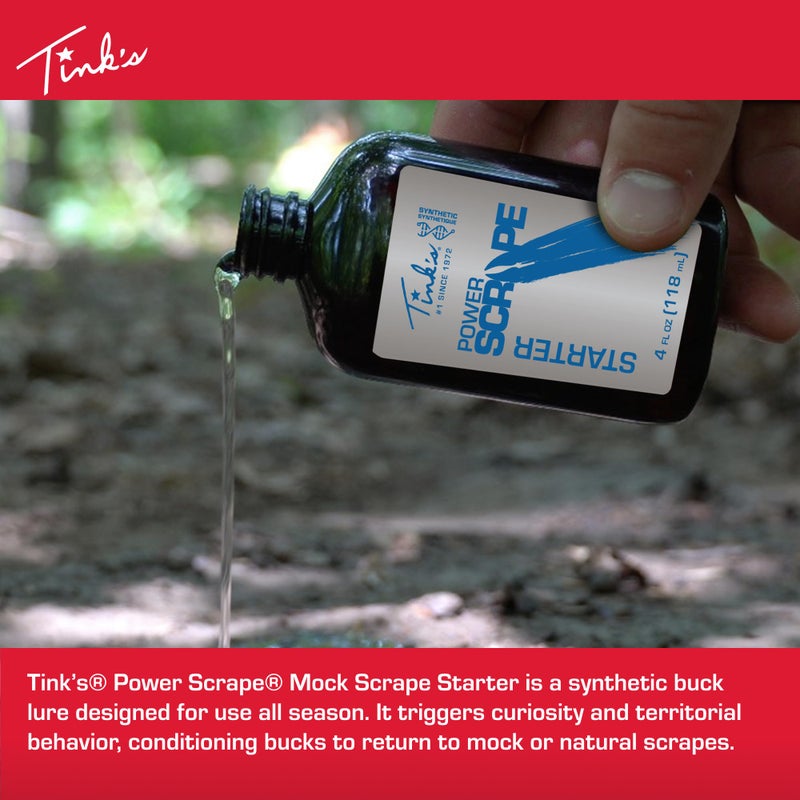 Tink's Power Scrape Starter|4 Oz Bottle|Hunting Accessories,Mock Scrape Starter for Natural or Mock Scrapes|Invader Synthetic Buck Scent Lure,Deer Scents + Attractants for Breeding Season,Brown - Image 2