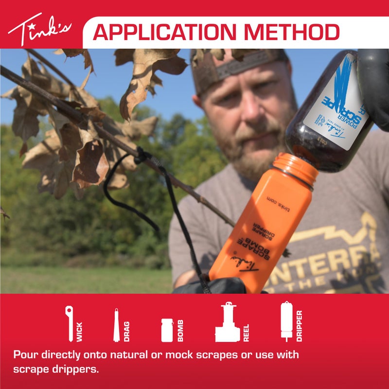 Tink's Power Scrape Starter|4 Oz Bottle|Hunting Accessories,Mock Scrape Starter for Natural or Mock Scrapes|Invader Synthetic Buck Scent Lure,Deer Scents + Attractants for Breeding Season,Brown - Image 4