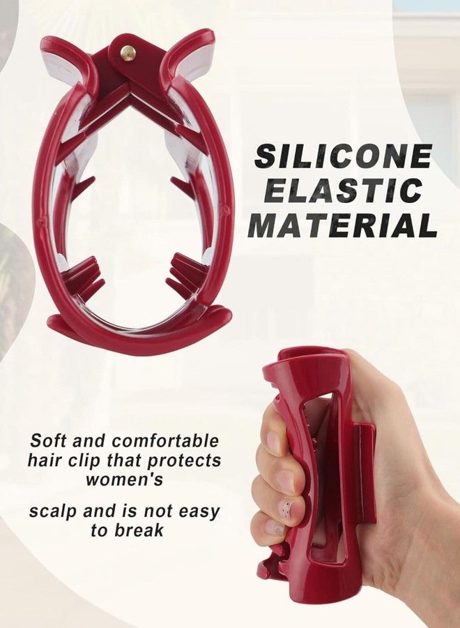 Orbica Trendy Women Silicone Hair Claw Clip - Cylinder Shape, Flexible & Squishy Soft Rubber Hair Clamp for Thick, Thin, or Long Hair, Anti-Slip Grip, Strong Hold Hair Accessories - Image 4