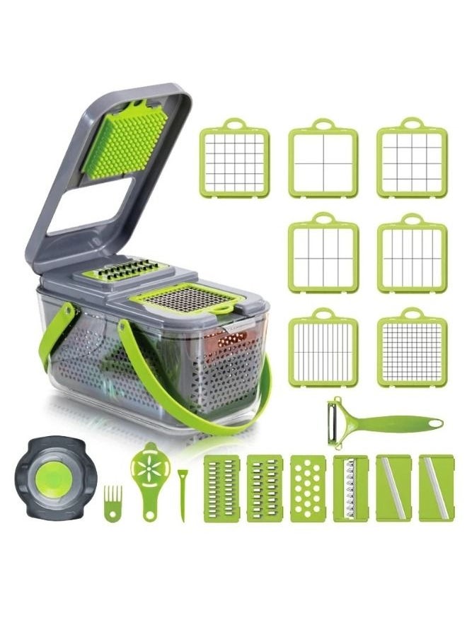 22 in 1 Multifunctional Vegetable Slicer Fruit Vegetable Slicer Carrot Grater for Kitchen with Container - pzsku/ZCB3B9E4302DAFDF3E44CZ/45/_/1683528543/4ffd2b47-9a21-4412-99af-bdc800742f59