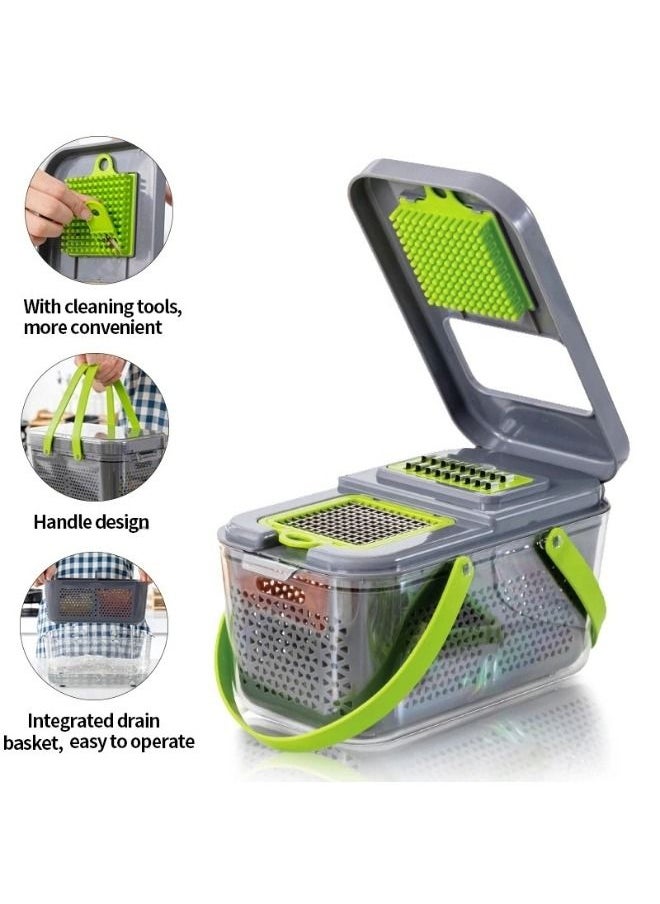 22 in 1 Multifunctional Vegetable Slicer Fruit Vegetable Slicer Carrot Grater for Kitchen with Container - pzsku/ZCB3B9E4302DAFDF3E44CZ/45/_/1683528545/55fee358-e349-4e8b-8ad7-42669cfa3bc3