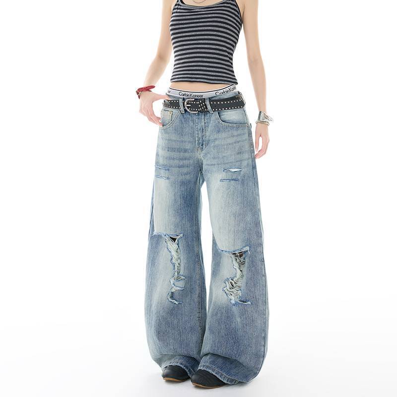 Unisex Casual Daily Denim Jeans - Image 2