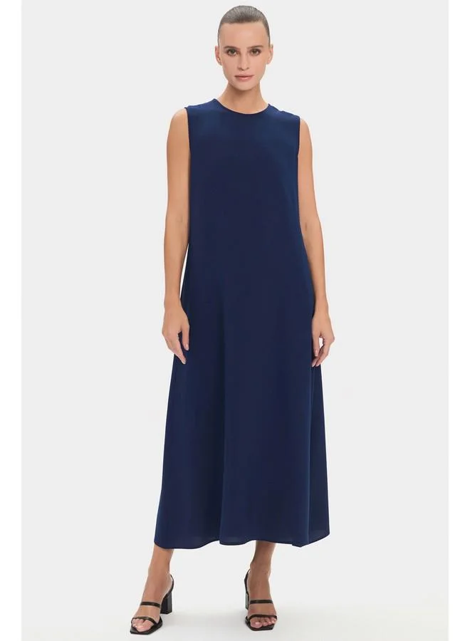 JUNE June Women Contrast Stripe Detailed Waistband Abaya Navy