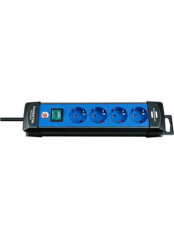 Brennenstuhl Extension Socket 4way Black/blue 1 8m Cable 
