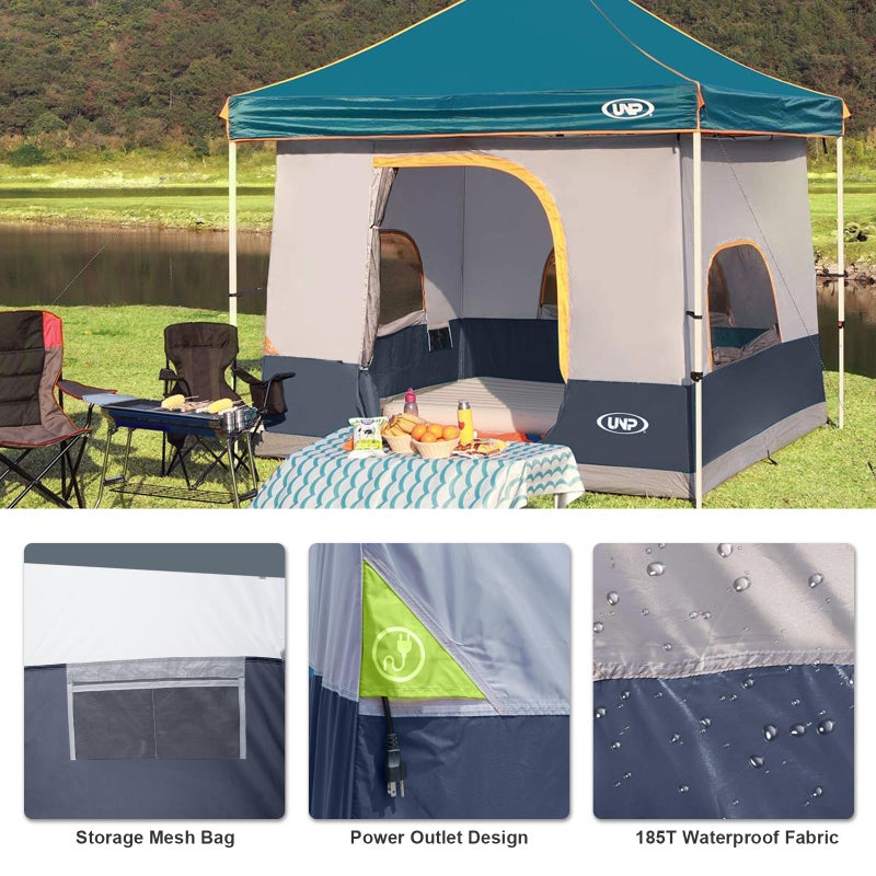 UNP Camping Canopy - Inner Tent - Side Tents - SUV Camping Cube for 10' x 10' Pop Up Canopies (Canopy Pole/Shelter NOT Included) (Dark Blue-Inner Tent) - Image 5