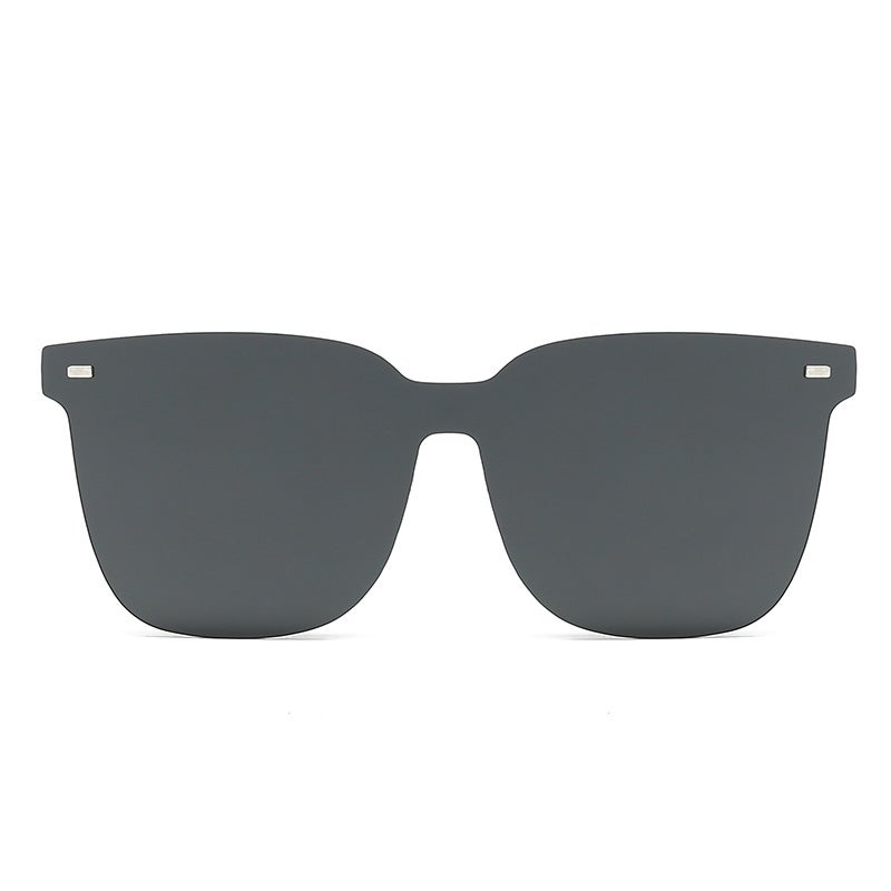 Generic Magnetic Clip-on Sunglasses Dual Day Night Use Unisex black gray clip 