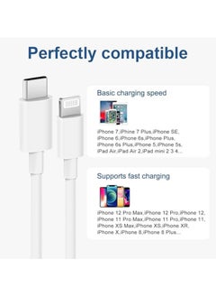 OMAKSS iPhone Fast Charger Lightning Cable [Apple MFi Certified] 2-Pack USB-C to Lightning Cable (6.6Ft) Fast Charging Compatible with iPhone14/14 Plus/14 Pro/14 Pro Max/13/13pro/12/12 Pro/12 Pro Max/11/iPad  - Image 3