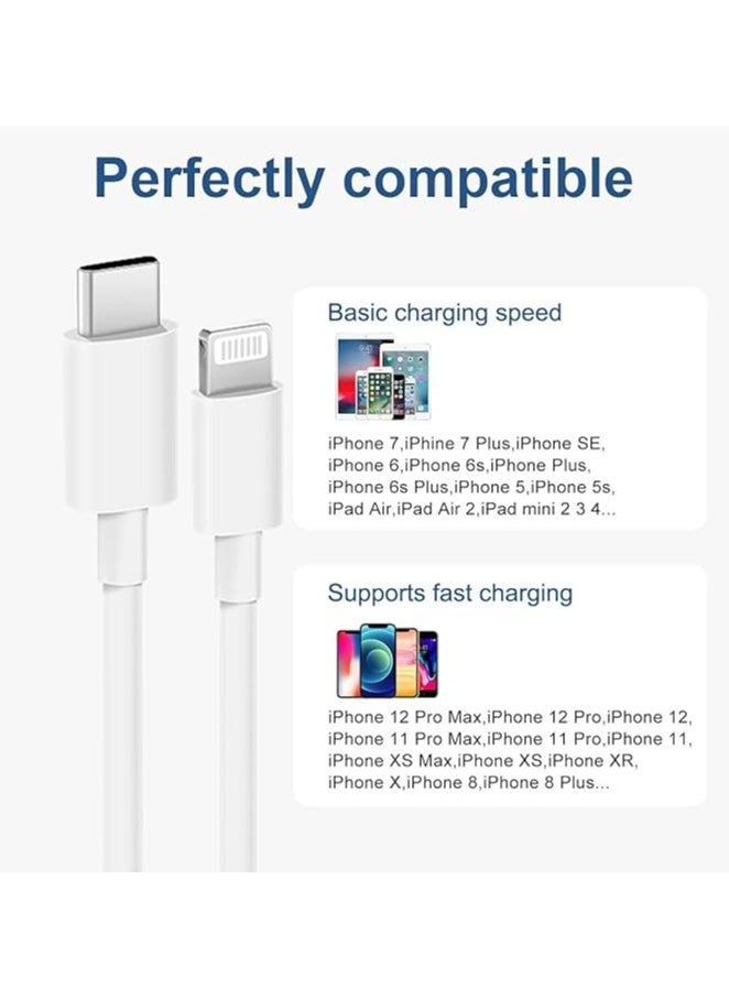 OMAKSS iPhone Fast Charger Lightning Cable [Apple MFi Certified] 2-Pack USB-C to Lightning Cable (6.6Ft) Fast Charging Compatible with iPhone14/14 Plus/14 Pro/14 Pro Max/13/13pro/12/12 Pro/12 Pro Max/11/iPad  - Image 3