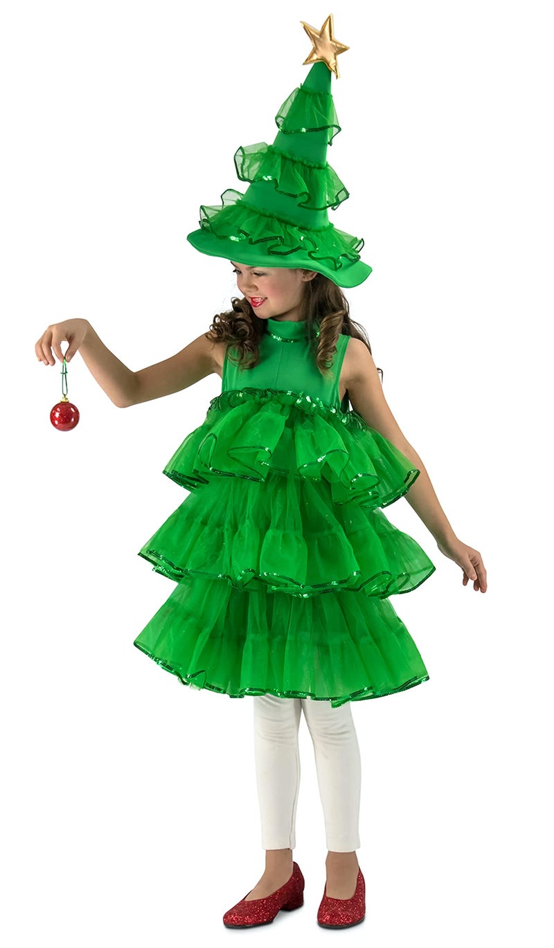 Rubies Girls Princess Paradise Glitter Christmas Tree Costume Medium - Image 2