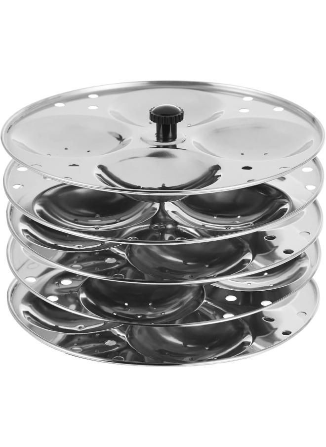 VINOD حامل إيدلي من الفولاذ المقاوم للصدأ 5 طبقات من VINOD، VIC006، صينية إيدلي، حاوية إيدلي، مقلاة إيدلي، حامل بخار، إدخال بخار - Image 1