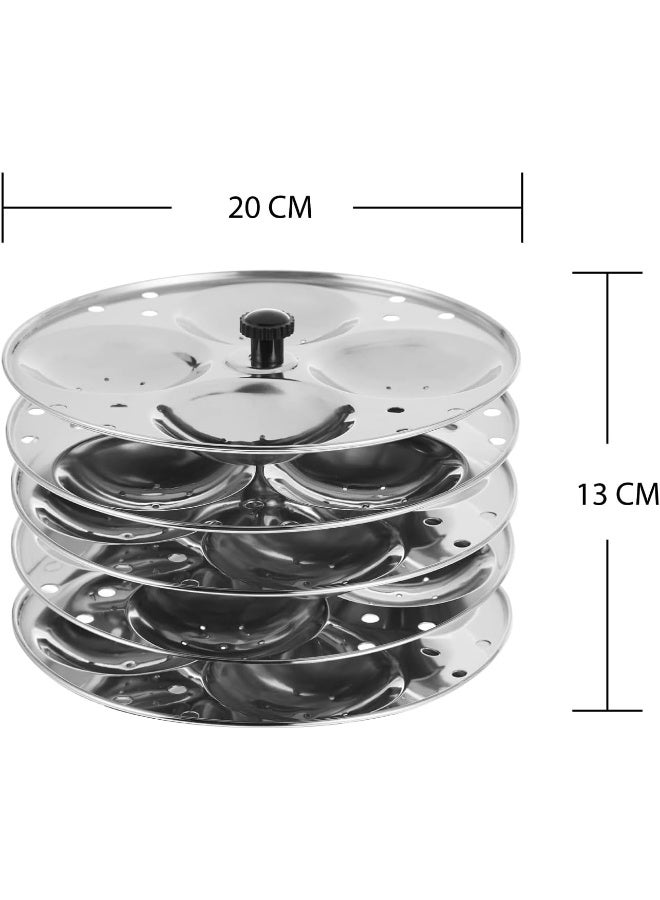 VINOD VINOD 5 LAYER STAINLESS STEEL IDLY STAND, VIC006, IDLI TRAY, IDLI CONTAINER, IDLI PAN, STEAMER STAND, STEAMER INSERT  - Image 5