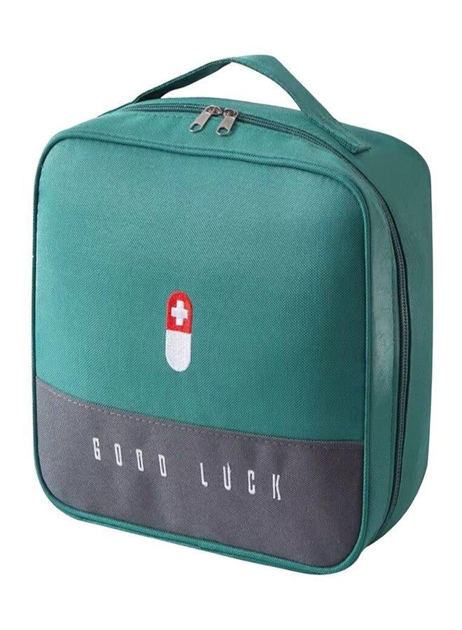 Jipemtra Red First Aid Bag Empty 1st Aid Bag Medical Travel Case First Responder Emergency Storage Medicine Bags for Car Office Kitchen Pet Sport Outdoors Cycing (Green) - Image 1