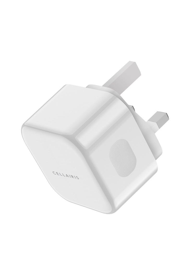 Cellairis GaN2 35W Fast Wall Charger – Dual Type-C Ports, PD Charging, Compact Design - White - Image 3