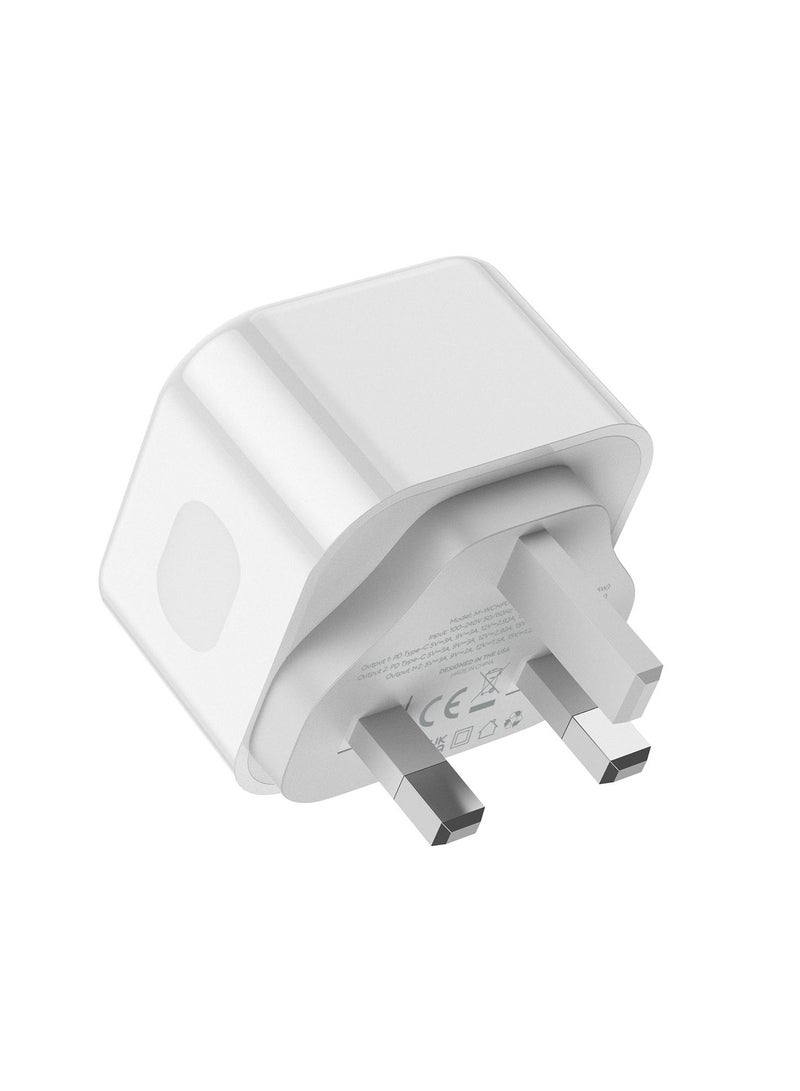 Cellairis GaN2 35W Fast Wall Charger – Dual Type-C Ports, PD Charging, Compact Design - White - Image 5