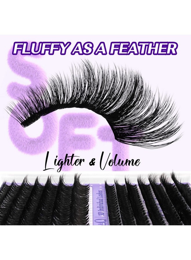 B&qaugen Lash Extension Kit 3D Thick Lash Clusters Kit 280pcs Eyelash Extension Kit 10-18mm 70D+90D D Curl DIY Lash Extension Kit with Lash Bond and Seal, Lash Remover (KIT-70D+90D-MIX10-18mm) - Image 3