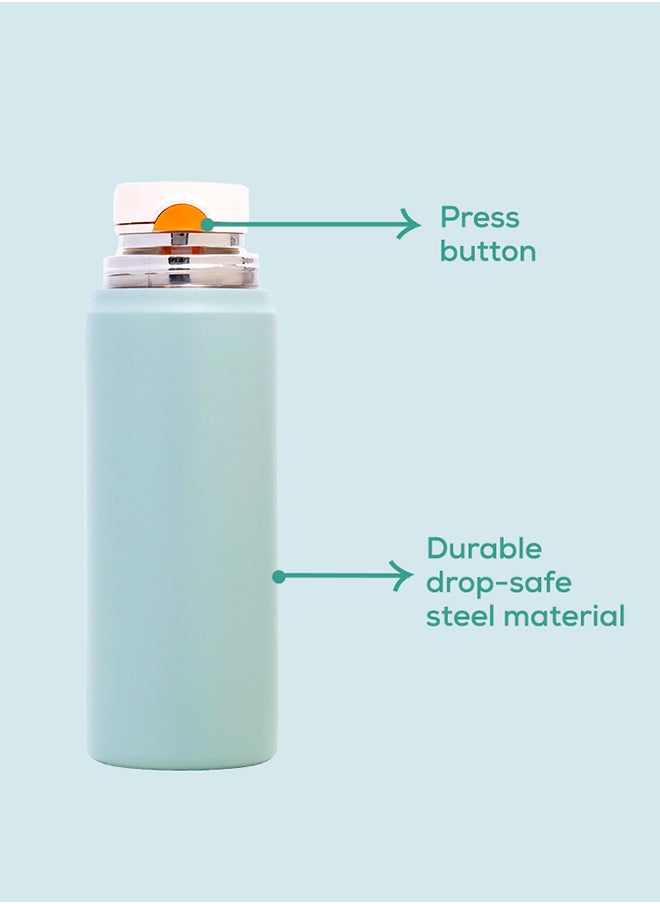 Eazy Kids Double Wall Insulated Sports Water Bottle - Green, 450Ml  - Image 4
