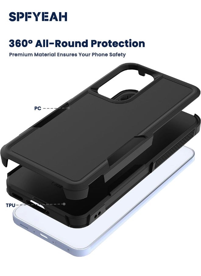 SPFYEAH - 3-in-1 Samsung Galaxy A56 Case with HD Tempered Glass Screen Protector & Camera Lens Protector, Full Body Dual Layer Heavy Duty Rugged Shockproof Bumper Case for Samsung A56 5G 6.7 inch - Image 1