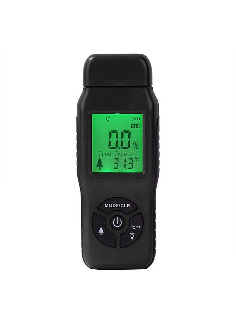 Digital Wood Moisture Meter LCD Display with Backlight Timber Humidity Tester Moisture Content Temperature Detector Wood Types Selectable