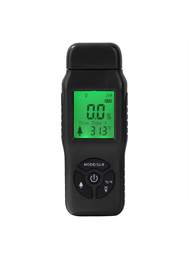 Generic - Digital Wood Moisture Meter LCD Display with Backlight Timber Humidity Tester Moisture Content Temperature Detector Wood Types Selectable - Image 1