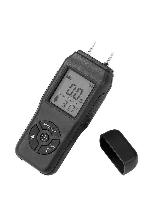 Generic - Digital Wood Moisture Meter LCD Display with Backlight Timber Humidity Tester Moisture Content Temperature Detector Wood Types Selectable - Image 1