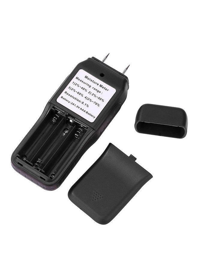 Generic - Digital Wood Moisture Meter LCD Display with Backlight Timber Humidity Tester Moisture Content Temperature Detector Wood Types Selectable - Image 1