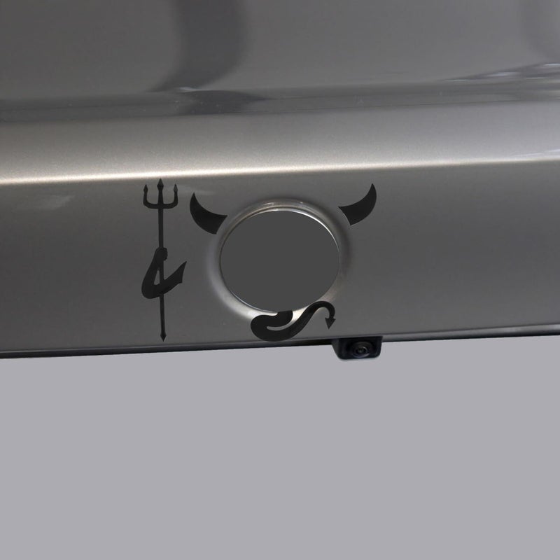 6 Pcs 3D PVC Car Devil Stickers Black Vinyl Window Decals Set For Automotive Exterior - Image 4