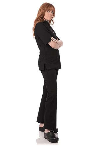 Chef Works Women's Avignon Bistro Shirt, Black, X-Large - Image 4