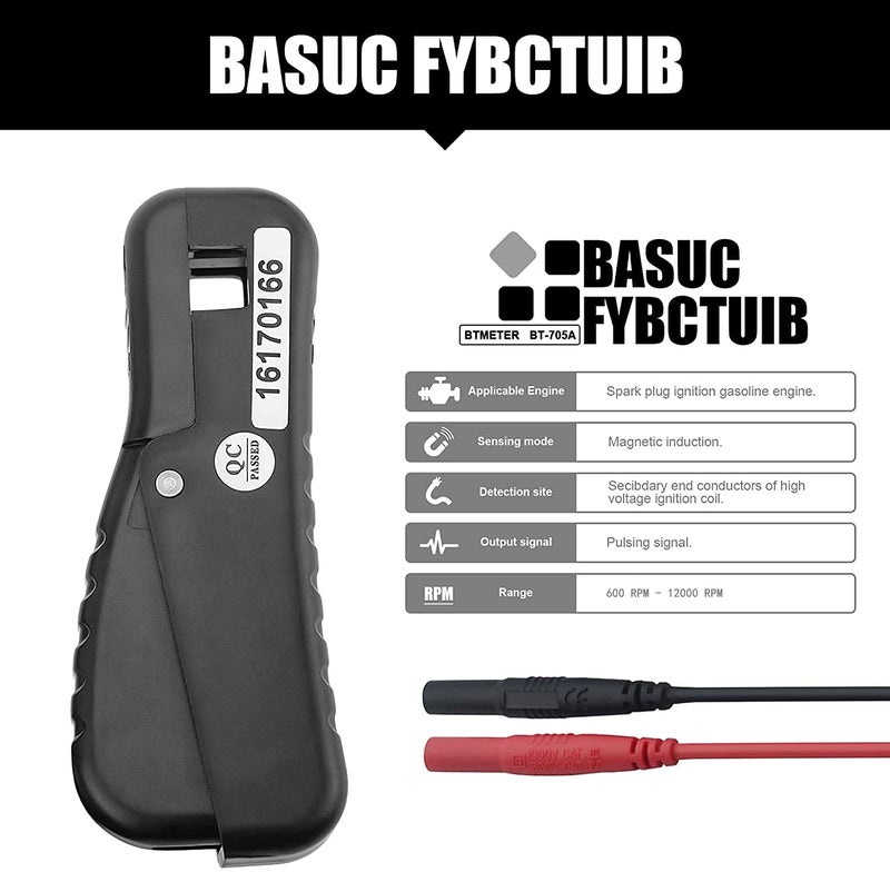 BTMETER BT-705A Signal Pick-up Inductive Clamp Lead, Measure Tach Range 600 RPM ~ 12000 RPM - Image 3